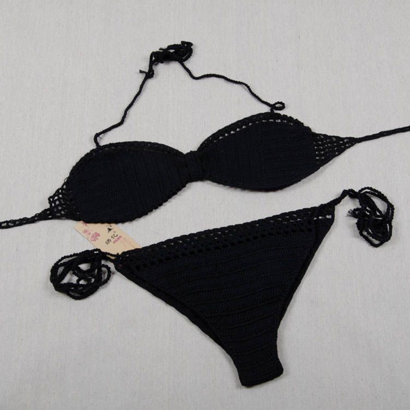 Crochet bikini swimsuit, bra crochet bikini, beach tourism winter hot spring women's swimsuit